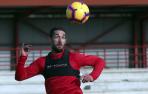 Lillo, en un entrenamiento de Osasuna en Tajonar.