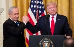 El presidente de Estados Unidos, Donald Trump, en laa rueda de prensa junto al primer ministro israelí, Benjamin Netanyahu