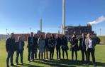 Autoridades y representantes de FEIQUE, FITAG, UGT y empresarios de la zona visitan las instalaciones de Rockwool en Caparroso