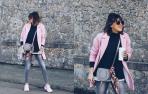 Cómo combinar un abrigo rosa