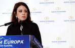 Adriana Lastra, durante su intervención este lunes en un desayuno informativo, organizado por Nueva Economía Forum.