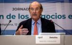 El vicepresidente de Institución Futuro, Miguel Canalejo, en la presentación del informe