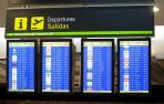 Pantallas de las salidas de los vuelos del aeropuerto de Barajas
