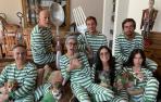 Fotografía Demi Moore y Bruce Willis con sus hijos durante el confinamiento.