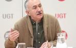 El secretario general de UGT, Pepe Álvarez, en una rueda de prensa en Madrid