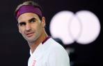 Federer, durante su partido contra Tennys Sandgren.