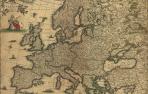 Fotografía mapa antiguo de Europa.