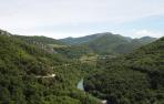 Masas boscosas en Aezkoa desde el mirador de Ariztokia sobre el Irati.