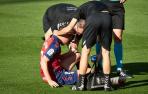 Cardona, tras su lesión ante el Getafe.