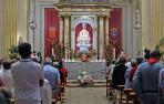 El altar de San Fermín, instantes antes de dar comienzo la eucaristía de la Octava, este martes.