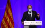 El presidente de la Generalitat, Quim Torra, comparece en rueda de prensa tras la reunión semanal del Govern.