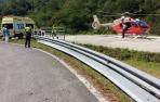 Herido grave y trasladado en helicóptero un ciclista tras una caída entre Leitza y Goizueta