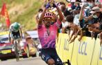 El colombiano Daniel Martínez  en la cima del Puy Mary.