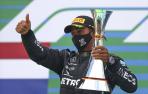 Hamilton, más líder tras igualar el récord de Schumacher; Sainz, quinto