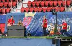 Actuación de Serafín Zubiri con el himno del Centenario de Osasuna