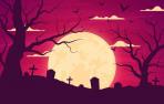 Imagen de un cementerio Halloween