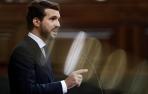 Pablo Casado, en la tribuna del Congreso de los Diputados.