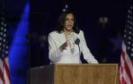 La vicepresidenta electa Kamala Harris habla tras conocerse los resultados.