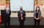El director del Instituto de Empresa Familiar (IEF), José Luis Blanco; el presidente de ADEFAN, Francisco Esparza; y la directora de Asociaciones Territoriales y Fórum Familiar, Inés Rovira.
