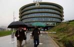 Uno de los edificios de oficinas de Gamesa en Sarriguren.