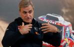 El piloto español de rally Carlos Sainz, en una rueda de prensa antes del próximo Dakar