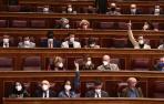 Un momento de una votación en el pleno del Congreso de los Diputados.