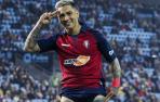 El Chimy Ávila celebra el gol conseguido el domingo ante el Celta de Vigo.