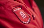 Detalle de la chaqueta de un agente de la Policía Foral de Navarra.