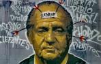 Imagen del grafiti borrado en apoyo del rapero Pablo Hasél