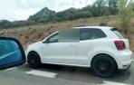 Carrera ilegal de coches en Navarra