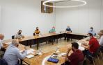 Reunión mantenida en el Palacio de Navarra, con alcaldes de la zona.