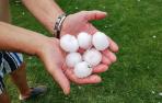 Tamaño del granizo que cayó en Fustiñana
