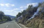 Imagen del incendio con dos focos en Garaioa.