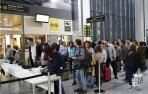 Imagen del aeropuerto  en el momento de embarcar en un vuelo chárter antes de la pandemia.