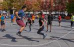 La plaza de los Fueros, en un momento de las actividades realizadas al mediodía