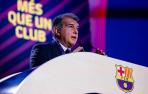 Joan Laporta durante la Asamblea de socios compromisarios