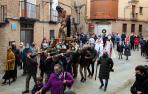 Instante de la procesión del Cristo en la Columna que recorrió las calles de Cascante en su regreso a la ciudad