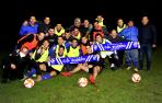 Jugadores, cuerpo técnico y algunos miembros de la directiva del Injerto ya se encuentran listos para el partido histórico que el equipo jugará en Utrillas