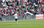 AFICIÓN DE LOGROÑO. El Ciudad de Tudela ofreció la mejor entrada de la temporada por las decenas de aficionados que desplazó la UDL desde Logroño
