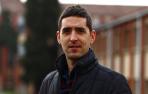 Mikel Nieve, el pasado martes en la sede del equipo Caja Rural en Pamplona