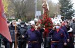 La clásica procesión en honor a Santa Bárbara, patrona de los mineros en Beriáin