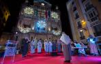 Fotos del pregón de Navidad en la plaza del Ayuntamiento de Pamplona
