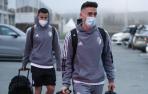 Kike Barja y Rubén García, en la tarde de ayer antes de viajar a Madrid