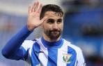 El centrocampista del Leganés Juan Muñoz celebra uno de sus goles durante el encuentro de dieciseisavos de final de la Copa del Rey entre el CD Leganés y la Real Sociedad, este miércoles en el estadio de Butarque en Madrid.