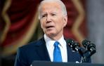 Joe Biden, en la ceremonia del primer aniversario del Ataque al Capitolio