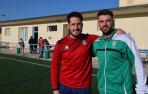 Julen Etxebeste, entrenador del Bidezarra, y Haitz Amunárriz, técnico de Oberena, se enfrentaron el sábado en Noáin