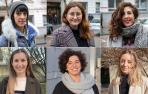 Las enfermeras Maite Rodríguez, María Monguilot, Isabel Celaya, Ainara González, Raquel Marco e Itziar González