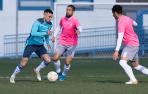 Rober Ibáñez, en uno de sus primeros entrenamientos con el Leganés antes de lesionarse