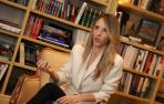 Cayetana Álvarez de Toledo, diputada del PP por Barcelona, ayer, durante la entrevista en el Hotel La Perla de Pamplona