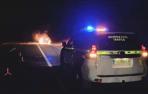 Incendio de un vehículo en la A-21, en Monreal